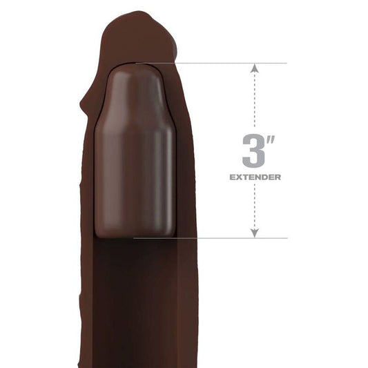 FANTASY X- NAPETOSTI - PIPEDREAMS ROKAV 22,86 CM + 7,62 CM ČEP RJAVE BARVE