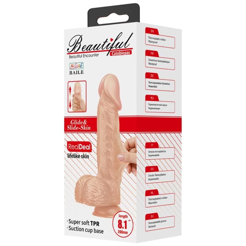 BAILE - BEAUTIFUL ENCOUNTER CATOBLEPAS PRILAGODLJIV REALISTIČEN DILDO 20,6 CM NARAVNI
