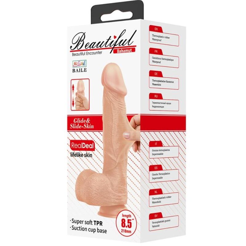 BAILE - BEAUTIFUL ENCOUNTER BAHAMUT PRILAGODLJIV REALISTIČEN DILDO 21,8 CM NARAVNI