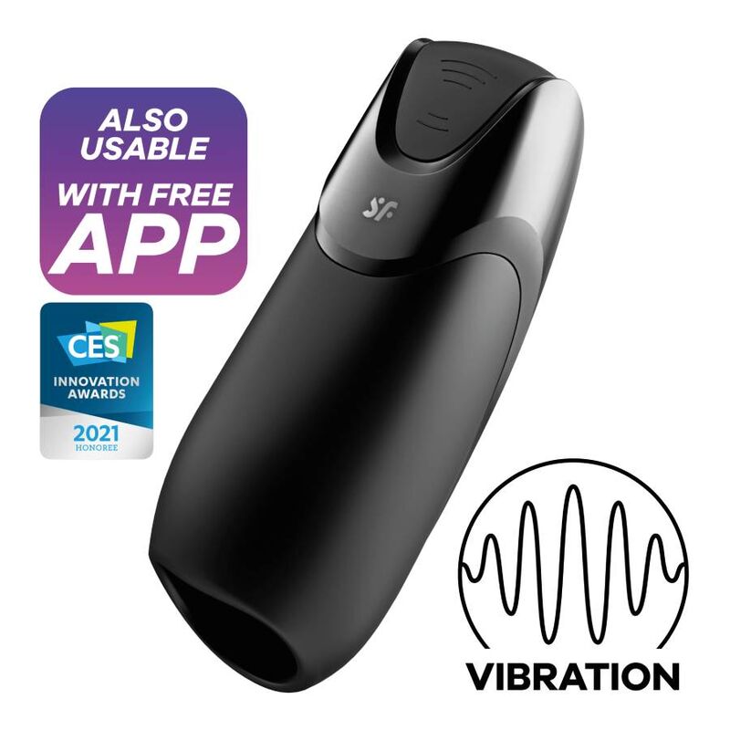 Vibracijski masturbator Satisfyer - Men Vibration+, črna