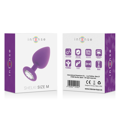Analni čep Intense - Shelki M, vijolična