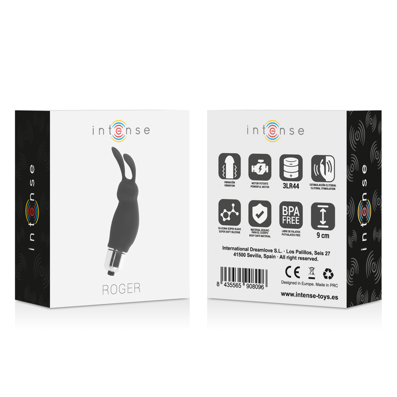 Rabbit bullet vibrator Intense - Roger, črna