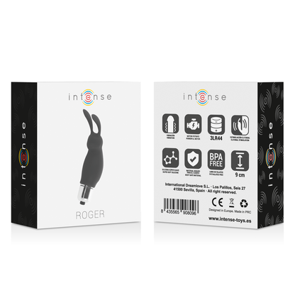 Rabbit bullet vibrator Intense - Roger, črna