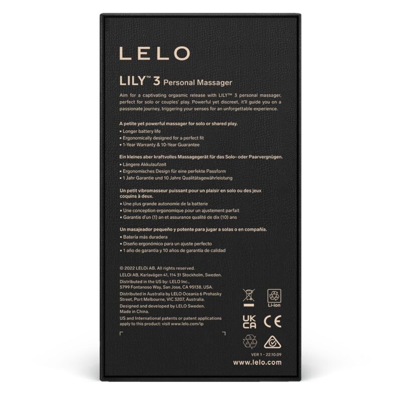 LELO - OSEBNI MASAŽNI APARAT LILY 3 - AQUA ZELENA