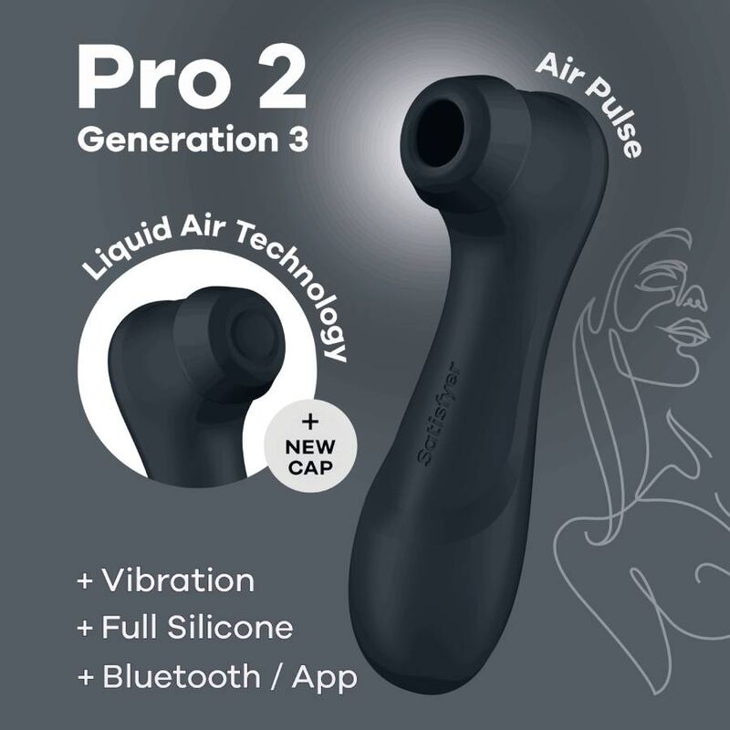Stimulator klitorisa Satisfyer - Pro 2 Gen 3, črna