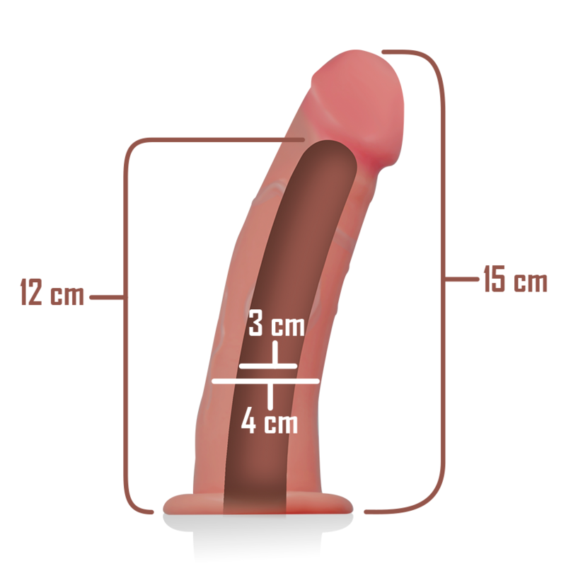 Strap-on pas z votlim dildom Intense, 16x3 cm