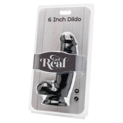 GET REAL - DILDO 12 CM S KROGLICAMI ČRN