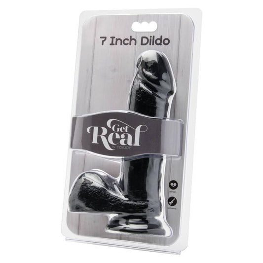 GET REAL - DILDO 18 CM S KROGLICAMI BLACK