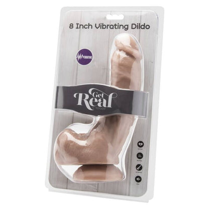 GET REAL - DILDO 20,5 CM S KROGLICAMI VIBRATOR SKIN