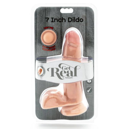 GET REAL - DILDO Z DVOJNO GOSTOTO 12 CM KROGLICE KOŽA