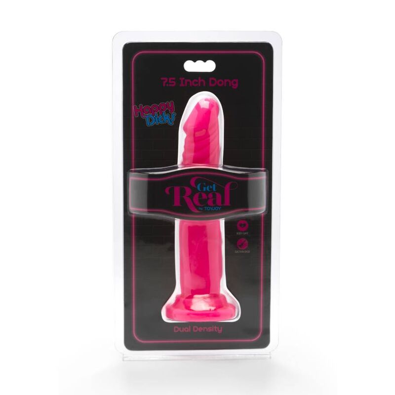 GET REAL - HAPPY DICKS DONG 19 CM ROZA