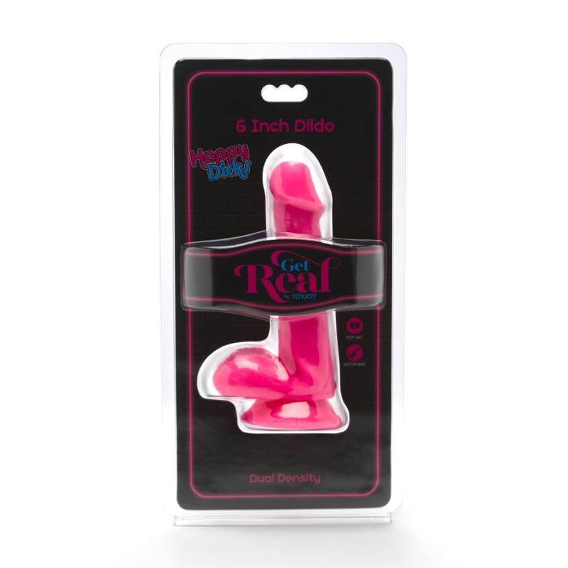GET REAL - HAPPY DICKS DILDO 12 CM KROGLICE ROZA