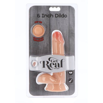 GET REAL - DILDO Z DVOJNO GOSTOTO 17 CM KROGLICE KOŽA