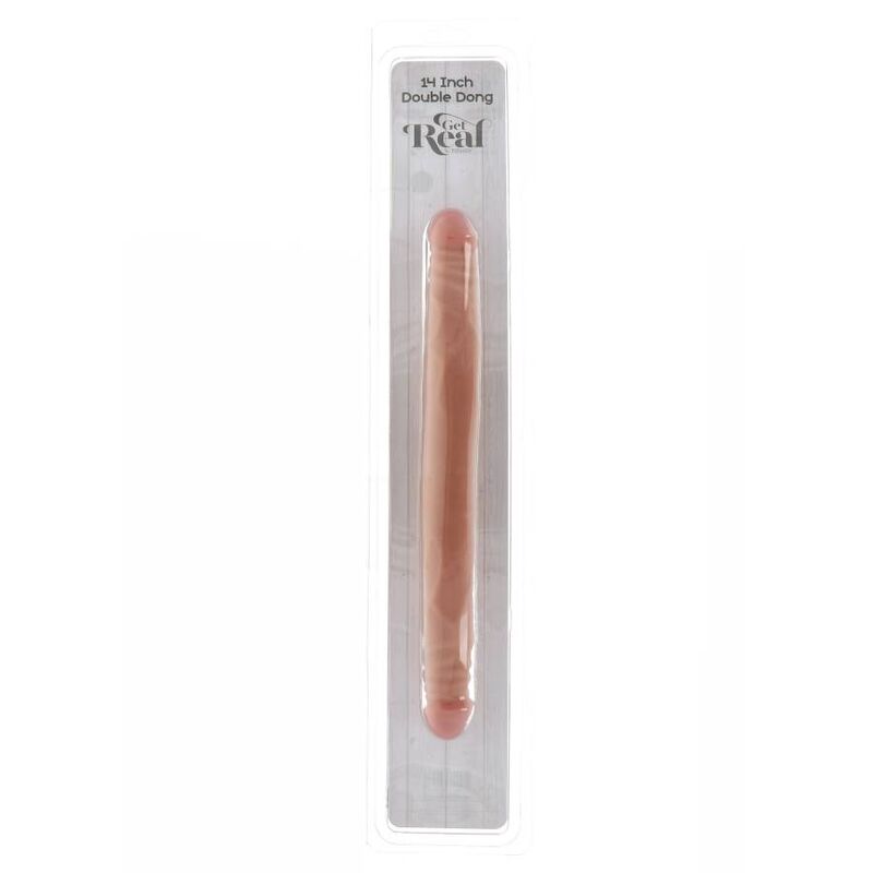 GET REAL - DVOJNI DONG 35 CM KOŽA
