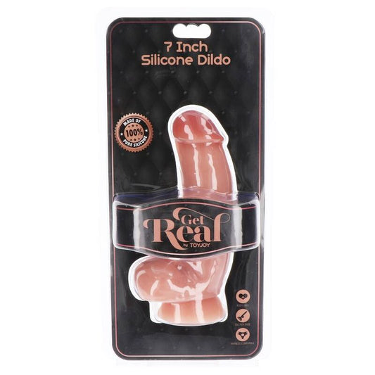 GET REAL - SILIKONSKI DILDO 18 CM W BALLS SKIN