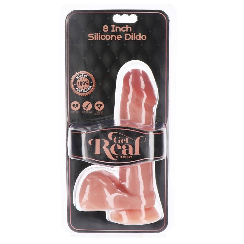 GET REAL - SILIKONSKI DILDO 20,5 CM S KROGLICAMI