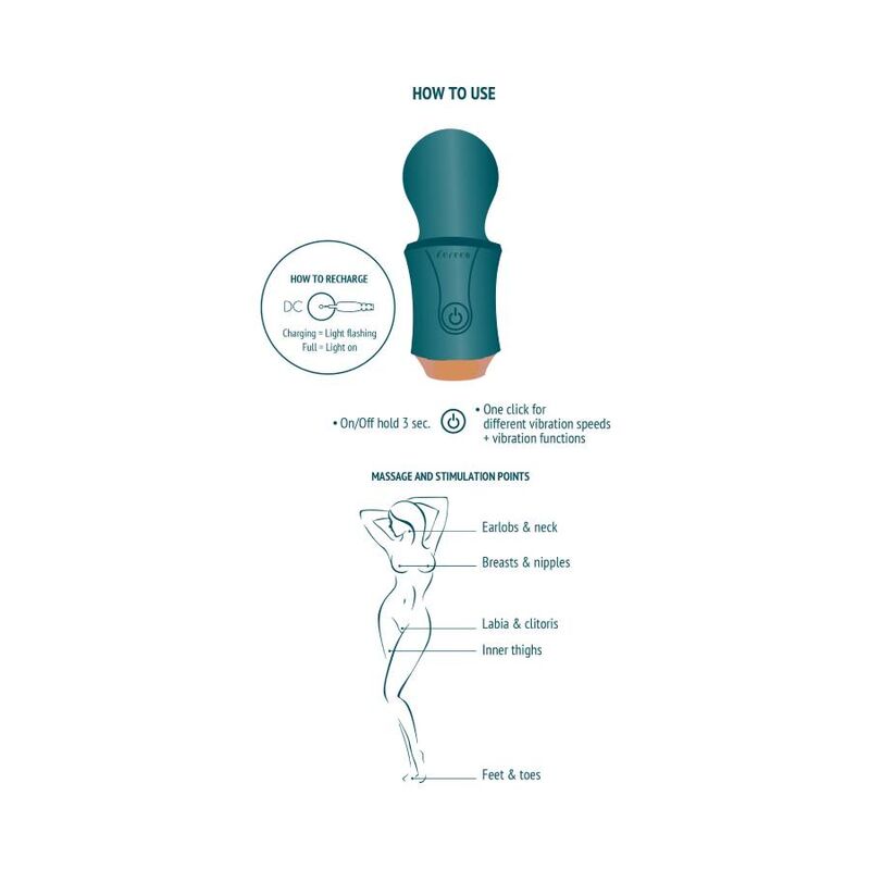 Manjši vibrator XOCOON - The Traveller Wand, zelena