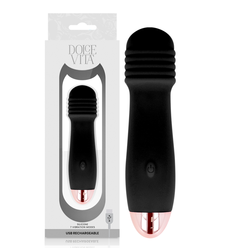 Manjši vibrator DOLCE VITA - USB Rechargeable, črna
