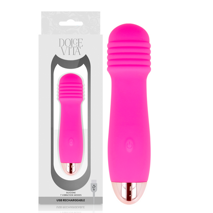 Manjši vibrator DOLCE VITA - USB Rechargeable, roza