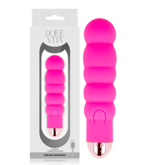 DOLCE VITA - AKUMULATORSKI VIBRATOR ŠEST ROZA 7 HITROSTI