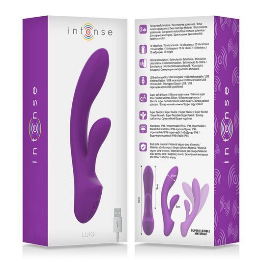 INTENZIVEN - LUIGI ZAJČEK VIBRATOR TEKOČI SILIKON VIJOLIČNI