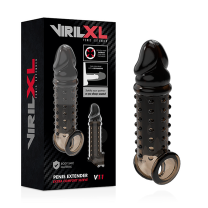 VIRILXL - PODALJŠEK ZA PENIS IN NOŽNICA V11 BLACK