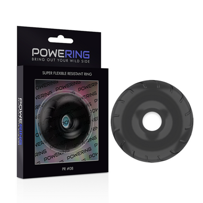 POWERING - SUPER FLEKSIBILEN IN ODPOREN OBROČ ZA PENIS 5CM PR08 BLACK