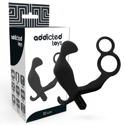 Analni čep z dvojnim obročkom za penis Addicted Toys 2