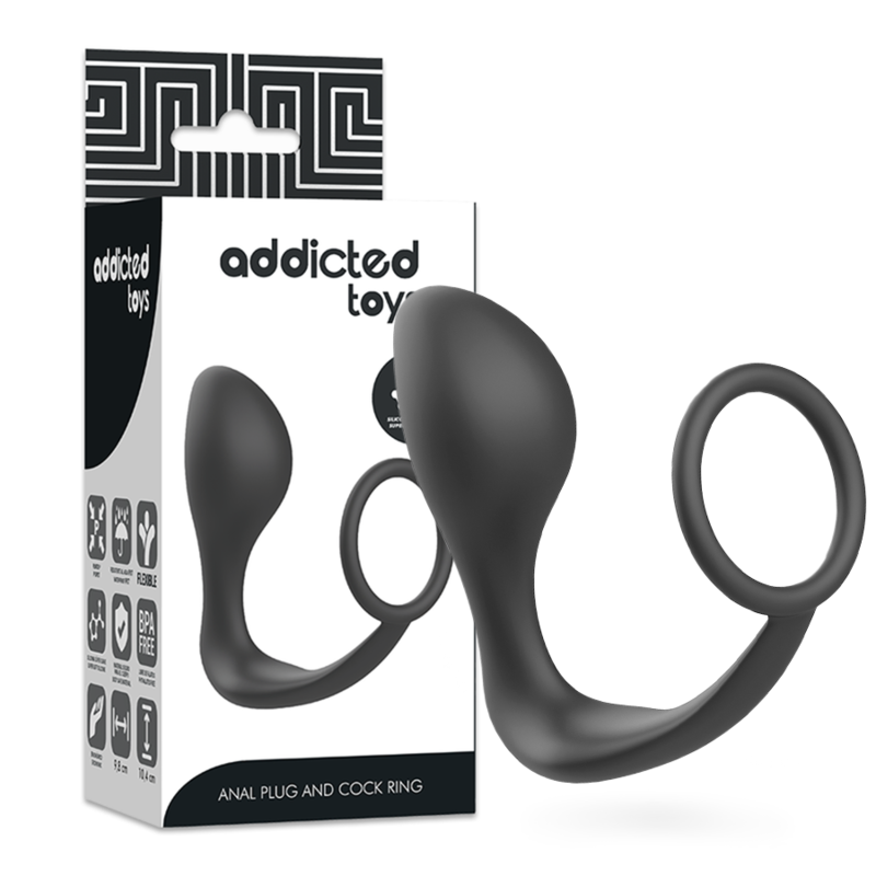 Analni čep z obročkom za penis Addicted Toys 4