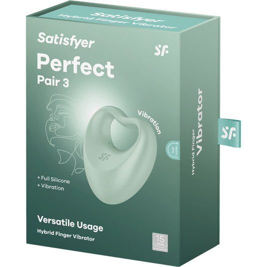 Vibracijski obroček za penis Satisfyer - Perfect Pair 3, zelena