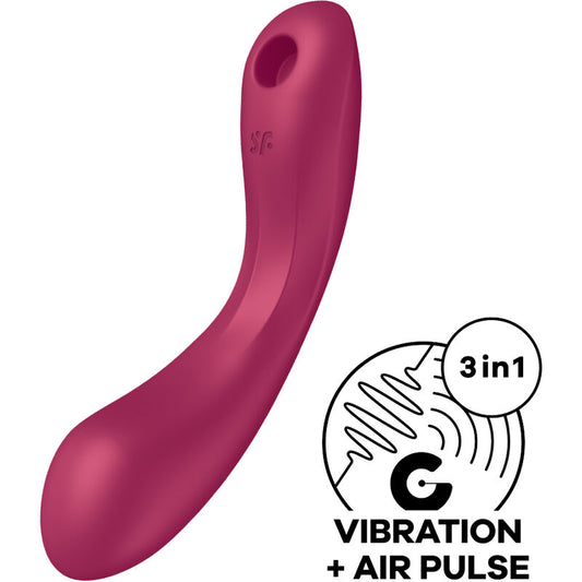 Stimulator klitorisa Satisfyer - Curve Trinity 1, rdeča