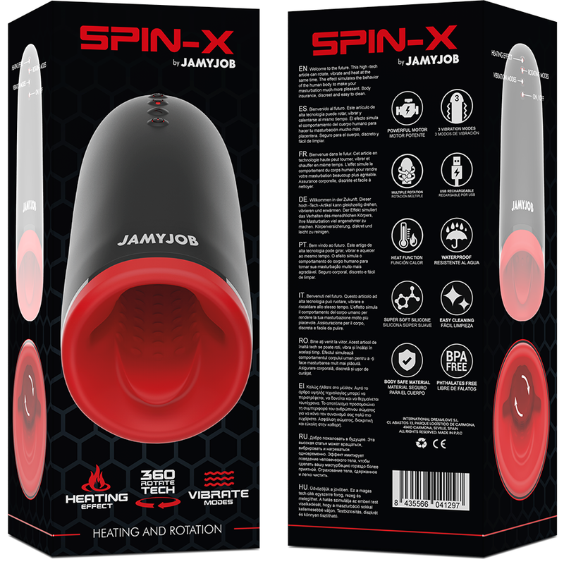 JAMYJOB - MASTURBATOR ZA OGREVANJE IN VRTENJE SPIN-X