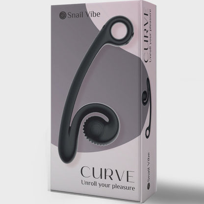 Rabbit vibrator Snail Vibe Curve, črna