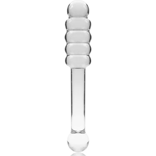 NEBULA SERIES BY IBIZA - MODEL 20 DILDO BOROSILICATE GLASS CLEAR 20.5 CM -O- 3 CM