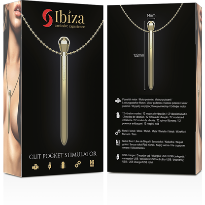 Bullet vibrator na ogrlici Ibiza Clit Pocket Stimulator Necklace