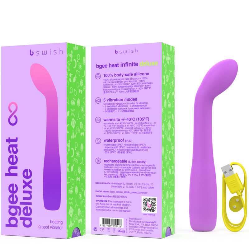 B SWISH - BGEE HEAT INFINITE DELUXE VIBRATOR ZA POLNJENJE SIVKAST SILIKON