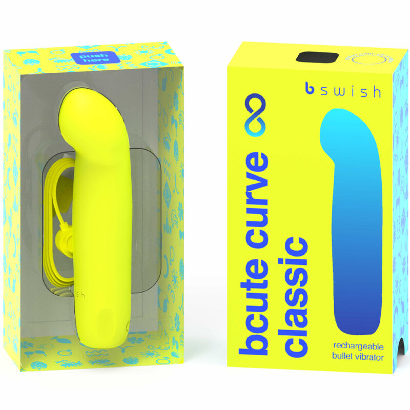 Manjši vibrator B Swish - Bcute Curve Classic, rumena