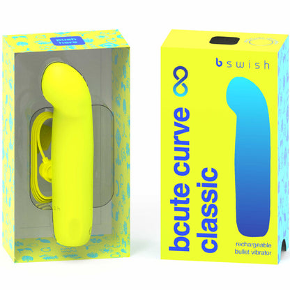 Manjši vibrator B Swish - Bcute Curve Classic, rumena