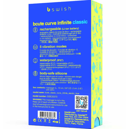 Manjši vibrator B Swish - Bcute Curve Classic, modra