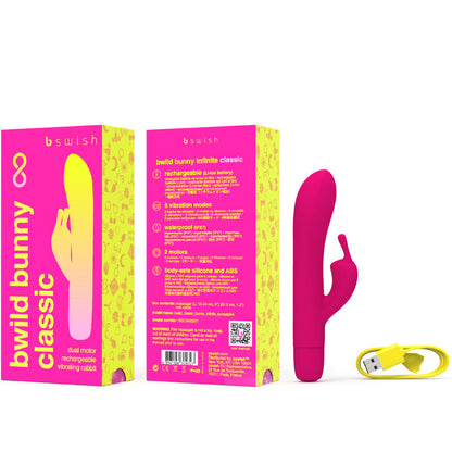 B SWISH - BWILD BUNNY INFINITE CLASSIC VIBRATOR ZA POLNJENJE ROZA SILIKON