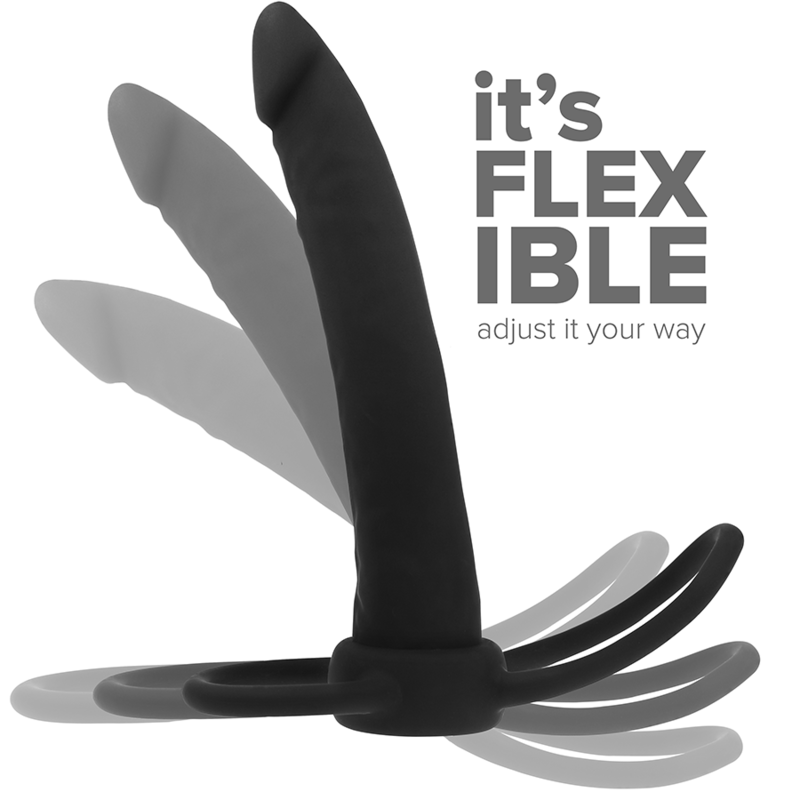 MITOLOGIJA - COBI ONYX ANALNI DILDO Z OBROČKOM ZA PENIS IN MODA 13 SILIKONSKIH CM