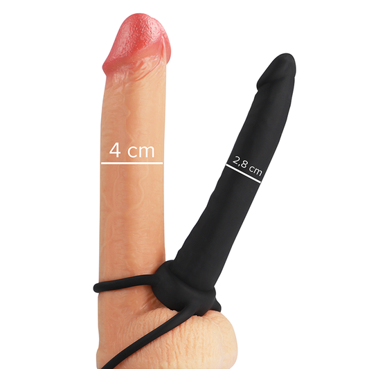 MITOLOGIJA - COBI ONYX ANALNI DILDO Z OBROČKOM ZA PENIS IN MODA 13 SILIKONSKIH CM
