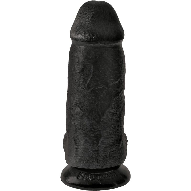 KING COCK - DEBELI REALISTIČNI PENIS 23 CM ČRN