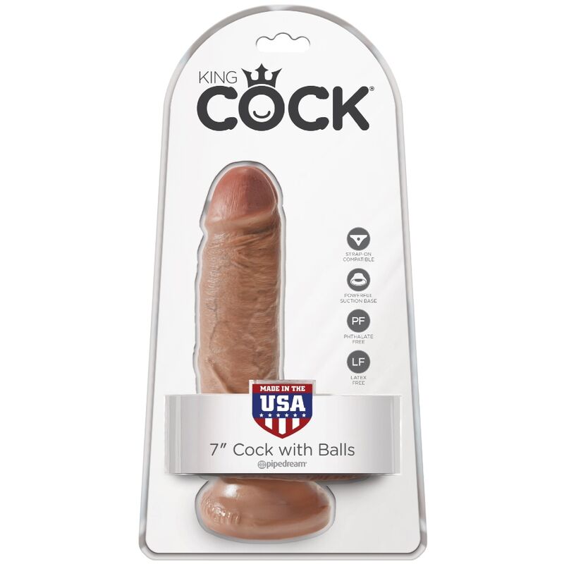 KRALJEVI KURAC - REALISTIČEN PENIS Z JAJCI 13,2 CM KARAMELA