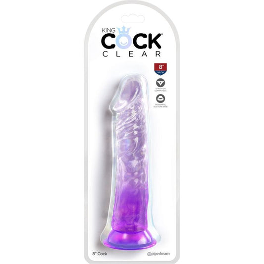 KING COCK - PROZOREN REALISTIČEN PENIS 19,7 CM VIJOLIČNE BARVE