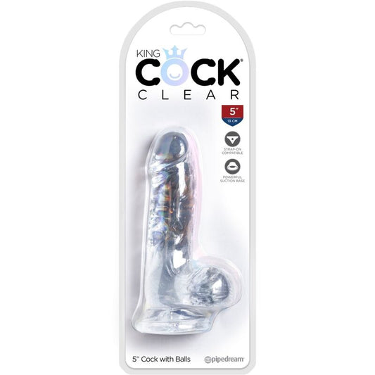 KRALJEVSKI KURAC - PROZOREN REALISTIČEN PENIS Z JAJCI 10,1 CM PROZOREN
