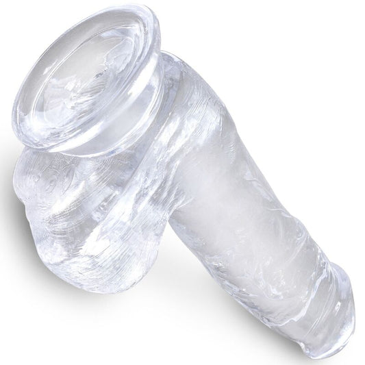 KRALJEVI KURAC - PROZOREN REALISTIČEN PENIS S KROGLICAMI 13,5 CM PROZOREN