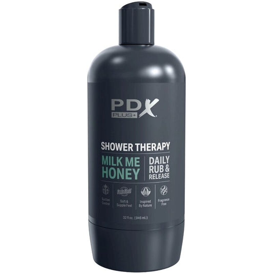 PDX PLUS - STROKER MASTURBATOR DISKRETNA OBLIKA STEKLENIČKE ŠAMPONA MILK ME HONEY