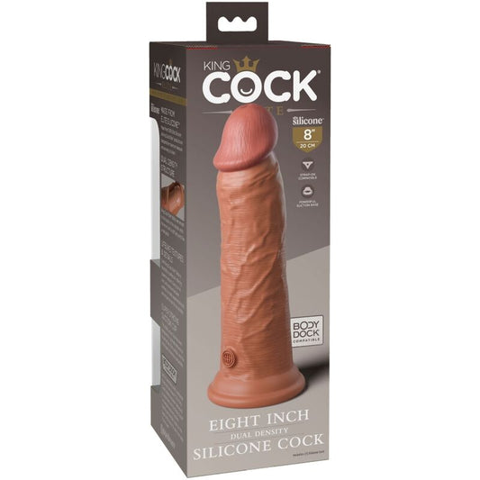 KING COCK - ELITE REALISTIČNI SILIKONSKI DILDO 20,3 CM KARAMELNI