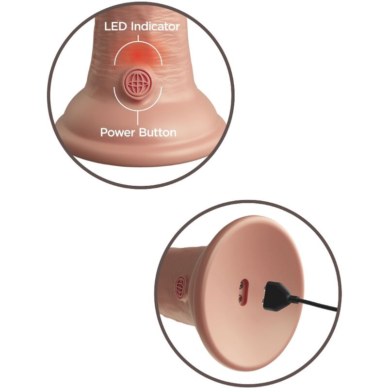 KING COCK - ELITE REALISTIČNI DILDO VIBRACIJSKI IN SILIKONSKI 15,2 CM